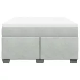 világosszürke bársony rugós ágy matraccal 140x200 cm