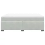 világosszürke bársony rugós ágy matraccal 140x200 cm