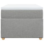 világosszürke szövet rugós ágy matraccal 90 x 200 cm