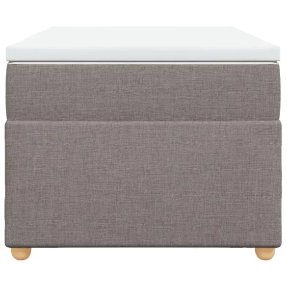 tópszínű szövet rugós ágy matraccal 90 x 200 cm