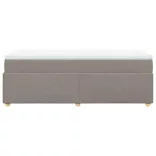 tópszínű szövet rugós ágy matraccal 90 x 200 cm