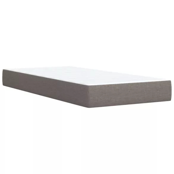 tópszínű szövet rugós ágy matraccal 80 x 200 cm