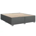 sötétszürke szövet rugós ágy matraccal 200 x 200 cm