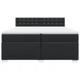 fehér műbőr rugós ágy matraccal 200 x 200 cm