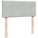 világosszürke bársony rugós ágy matraccal 120 x 200 cm