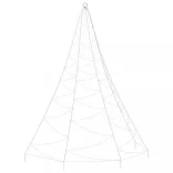 hideg fehér beltéri kültéri 260 LED-es fali fa fém kampóval 3 m