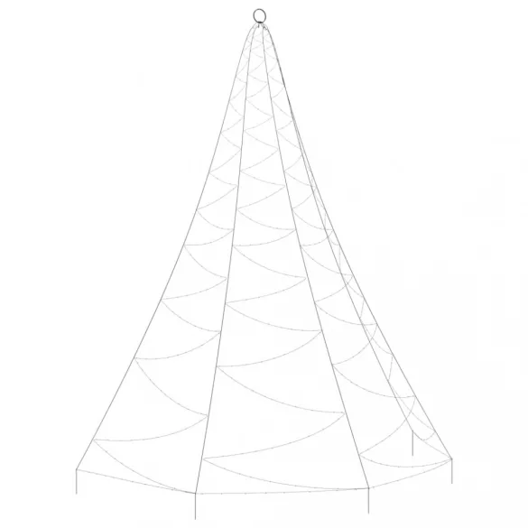 hideg fehér beltéri kültéri 260 LED-es fali fa fém kampóval 3 m
