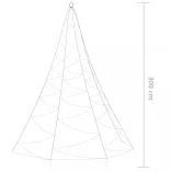 hideg fehér beltéri kültéri 260 LED-es fali fa fém kampóval 3 m