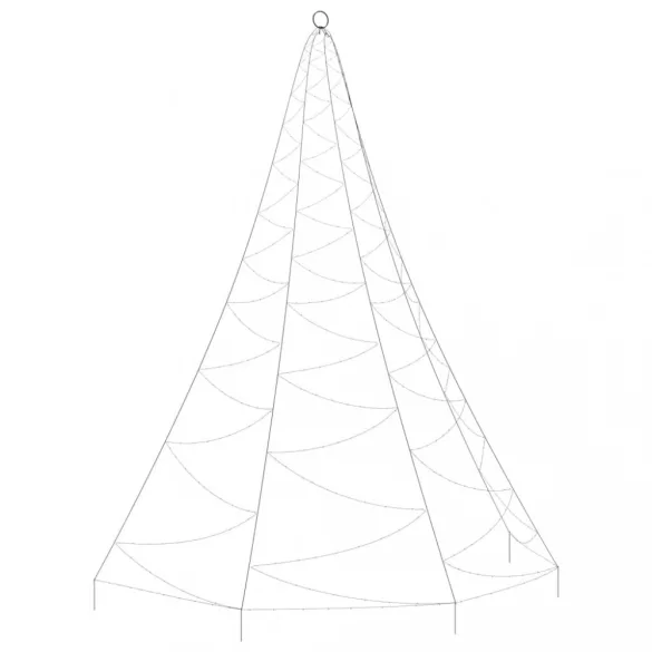fémhorgos fali fa 720 meleg fehér LED-del 5 m