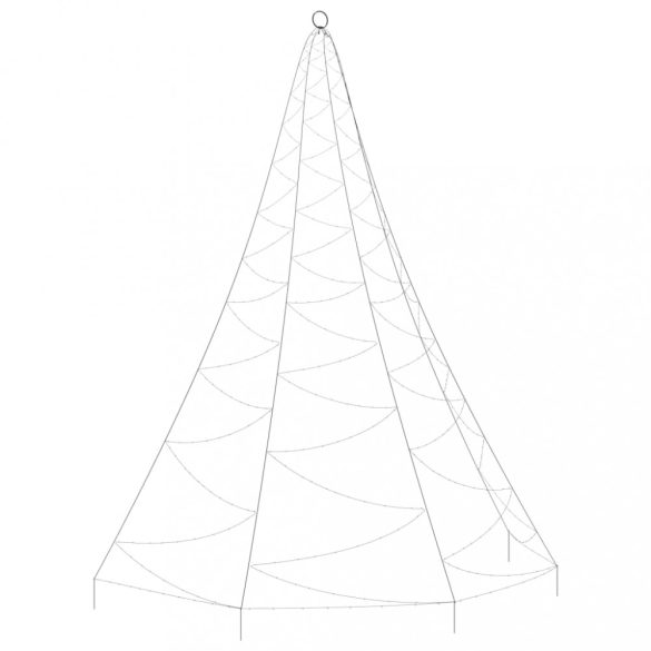 fémhorgos fali fa 720 kék LED-del 5 m