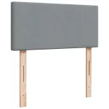 világosszürke szövet rugós ágy matraccal 80 x 200 cm