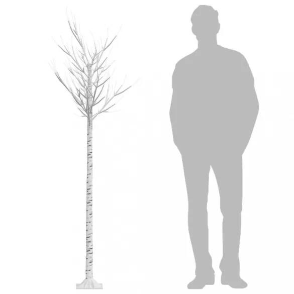 200 LED-es bel-/kültéri meleg fehér fűzfa karácsonyfa 2,2 m