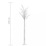 200 LED-es bel-/kültéri meleg fehér fűzfa karácsonyfa 2,2 m