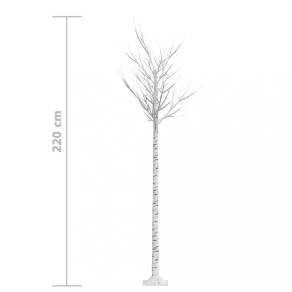 200 LED-es bel-/kültéri meleg fehér fűzfa karácsonyfa 2,2 m