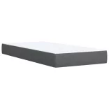 sötétszürke szövet rugós egyszemélyes ágy matraccal