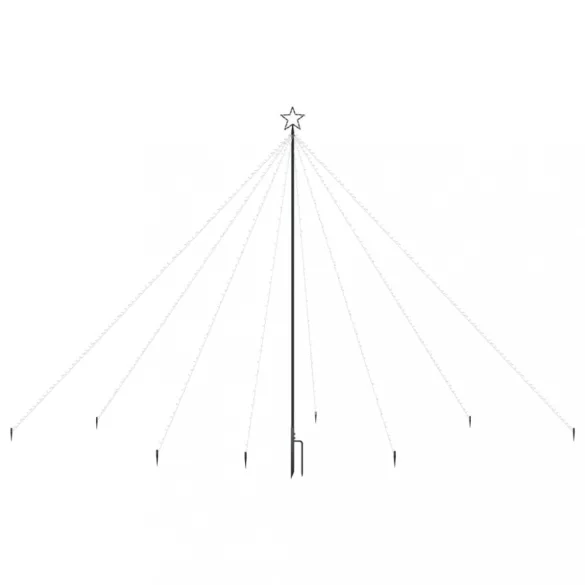 kék LED karácsonyfa beltéri kültéri 576 LED 3,6 m