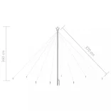 kék LED karácsonyfa beltéri kültéri 576 LED 3,6 m