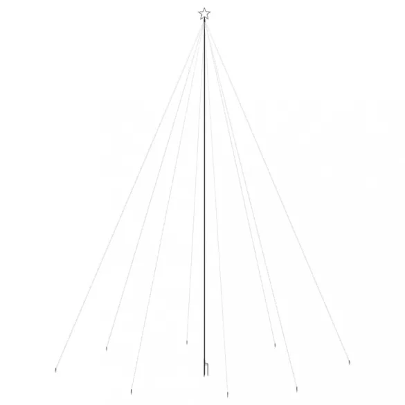 hideg fehér LED karácsonyfa beltéri kültéri 1300 LED 8 m