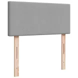 világosszürke szövet rugós ágy matraccal 80 x 200 cm