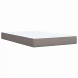 tópszínű szövet rugós ágy matraccal 100 x 200 cm