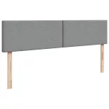 világosszürke szövet rugós ágy matraccal 200 x 200 cm