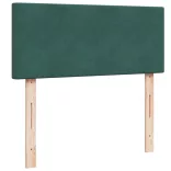 sötétzöld bársony rugós ágy matraccal 120x190 cm