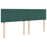 sötétzöld bársony rugós ágy matraccal 200x200 cm
