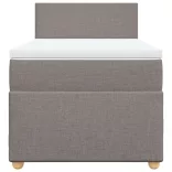 tópszínű szövet rugós ágy matraccal 100 x 200 cm