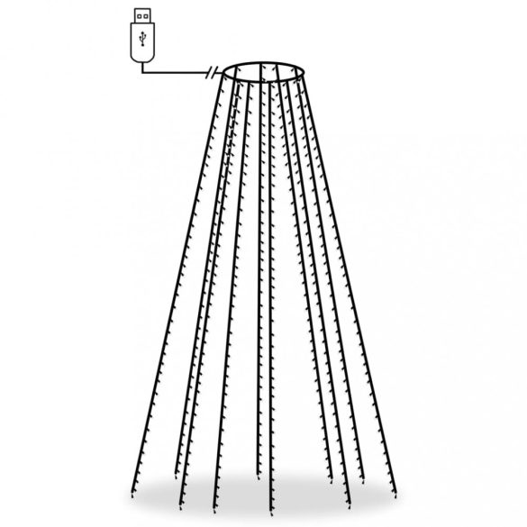 500 LED-es kék bel- és kültéri fényfüzér 500 cm