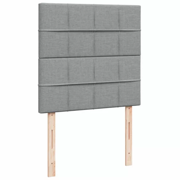 világosszürke szövet rugós ágy matraccal 80 x 200 cm