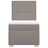 tópszínű szövet rugós ágy matraccal 100 x 200 cm