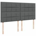 sötétszürke szövet rugós ágy matraccal 200 x 200 cm