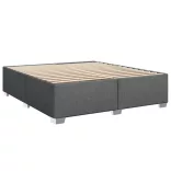 sötétszürke szövet rugós ágy matraccal 200 x 200 cm