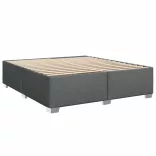 sötétszürke szövet rugós ágy matraccal 200 x 200 cm