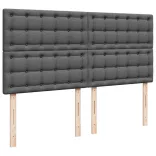 sötétszürke szövet rugós ágy matraccal 200 x 200 cm