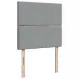 világosszürke szövet rugós ágy matraccal 80 x 200 cm