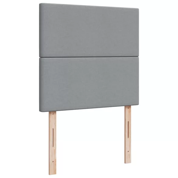 világosszürke szövet rugós ágy matraccal 80 x 200 cm