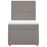 tópszínű szövet rugós ágy matraccal 100 x 200 cm