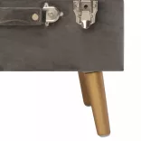 szürke bársony tárolóülőke 40 cm