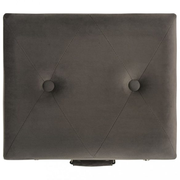 3 darab szürke bársony tárolóülőke