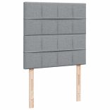 világosszürke szövet rugós ágy matraccal 90x190 cm