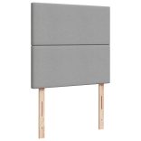 világosszürke szövet rugós ágy matraccal 90 x 200 cm