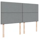 világosszürke szövet rugós ágy matraccal 200 x 200 cm