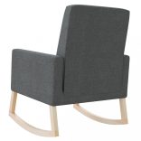 sötétszürke szövet hintaszék