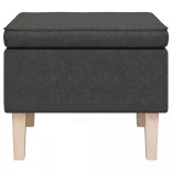 sötétszürke szövet szék falábakkal