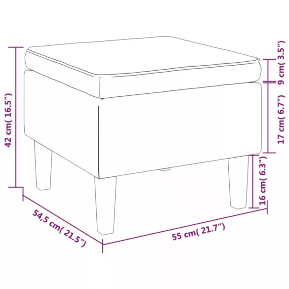 fekete szövet szék falábakkal