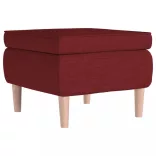 bordó szövetszék falábakkal