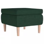 sötétzöld szövetszék falábakkal