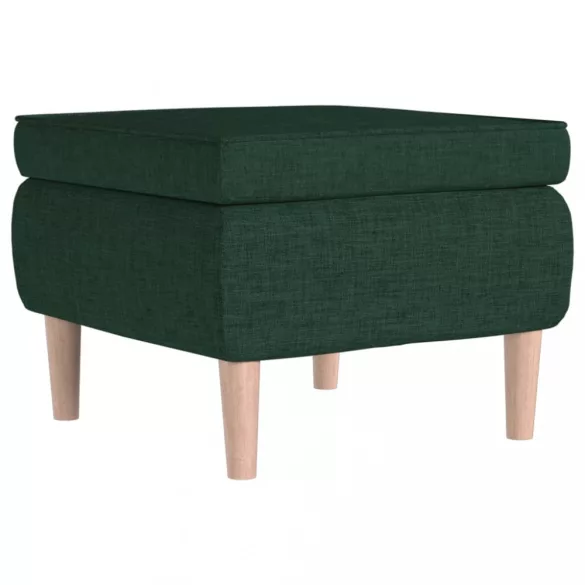 sötétzöld szövetszék falábakkal