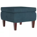 kék bársonyszék falábakkal